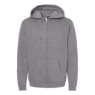 M&O - Molleton à capuchon avec fermeture éclair unisexe